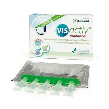 Vis activ estéril gotas oculares 10 mono Pharmadiet - 1