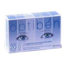 Optiben lubricante ocular gotas 20 amp