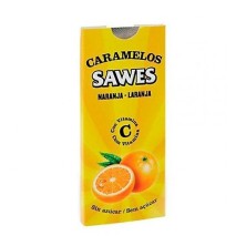 Caramelos sawes naranja s/a blister