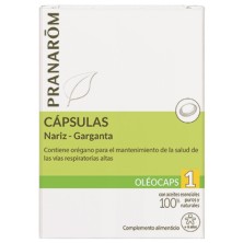 Pranarom oleocaps 1 nariz garganta 30 cápsulas