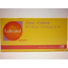 Labcatal 19 zinc cobre 28 ampollas