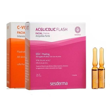 Sesderma pack acglicolic flash + cvit flash serum 2 amp Sesderma - 1