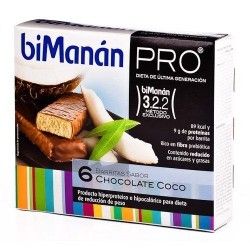 Bimanan pro barritas chocolate/coco 6uds