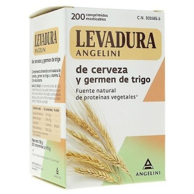 Levadura cerveza germen de trigo 200comprimidos Angelini - 1