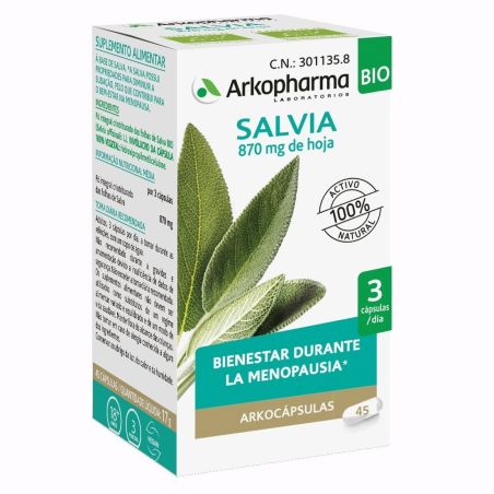 Arkocapsulas salvia 48 capsulas Arkopharma - 1